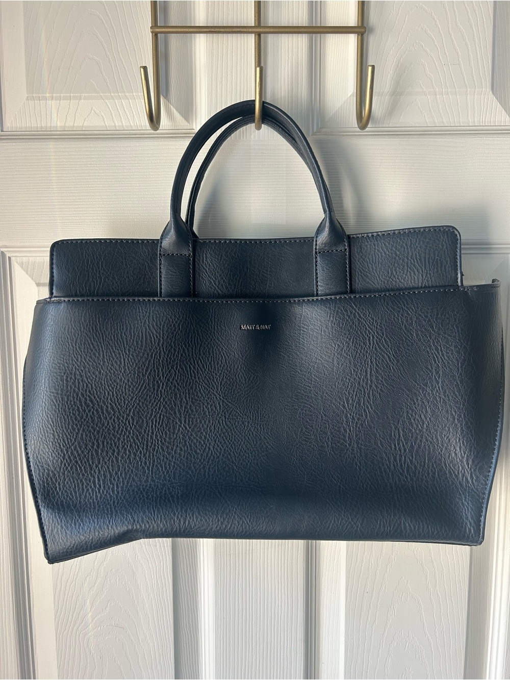 Matt & Nat Deep Navy Vegan Laptop Bag NWOT